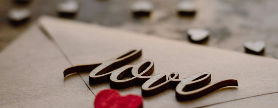 selective focus photo of love letter